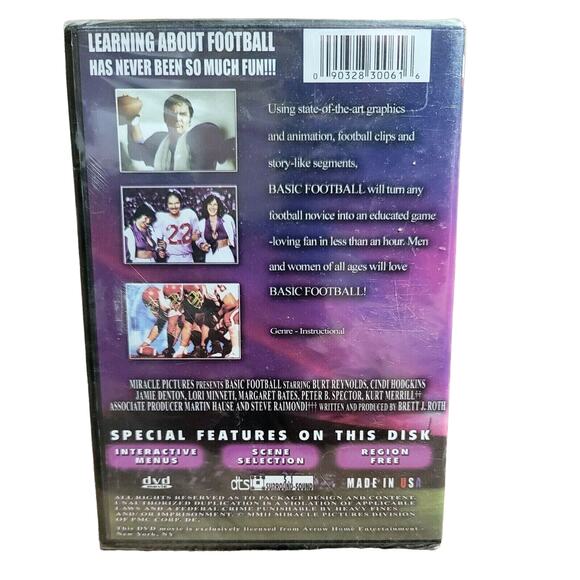 Basic Football Hosted By Burt Reynolds: An Explanation Of The Game DVD 2002 - Picture 3 of 3